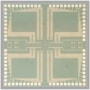 Optical micrograph of a chip containing nanoribbon devices