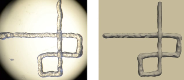 Comparing printed and simulated grid structure