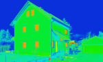 Thermal image of a house