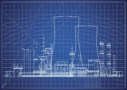 Nuclear power plant blueprint. (Courtesy: iStock/Youst)