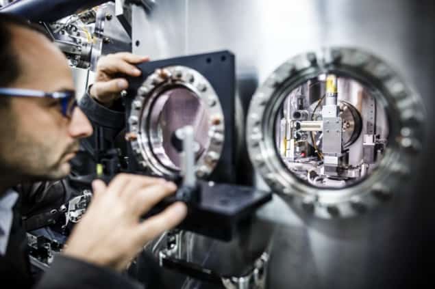 Image of a beamline at the European X-ray Free Electron Laser at DESY in Hamburg