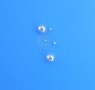 Photo of liquid mercury droplets