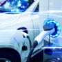 Futuristic electric car recharging (Courtesy: PlargueDoctor)