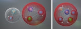 Visualization of possible quark combinations to make mesons, baryons and pentaquarks