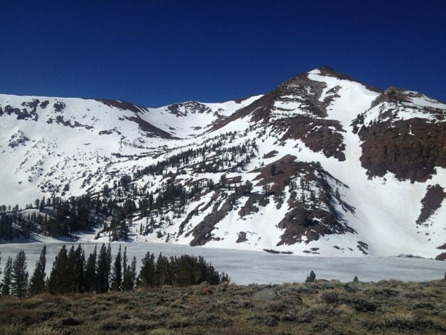 Photo of Black Mountain, California, in snow