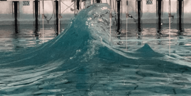 A freak wave, recreated in the lab