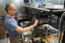 Hoi-Kwong Lo in the lab