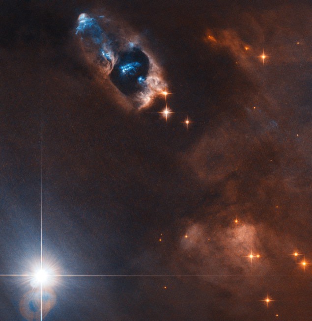 Hubble image of the Herbig–Haro objects numbered 7 to 11