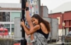 Photo of Anna Demming in a ballet stretch