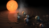 Artist's concept of exoplanets orbiting nearby star TRAPPIST-1