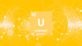 Image of the element uranium in the periodic table.
