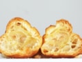 Choux pastry cut