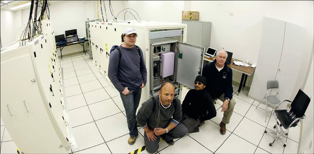 Hydrogen maser atomic clock installed at the ALMA Array Operations Site.