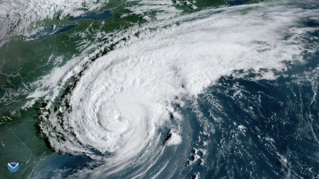 Satellite image of hurricane Dorian