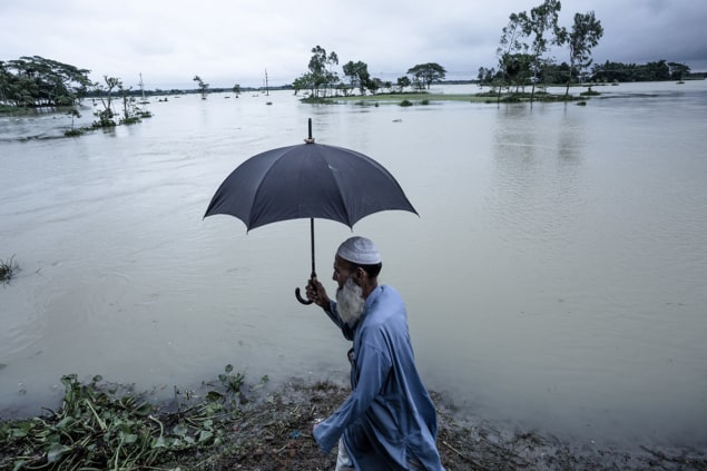 flooding in Netrokona, Bangladesh