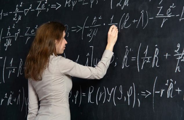 Blackboard with equations