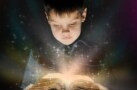 Child with book