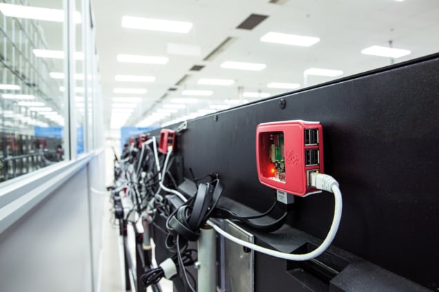 Raspberry Pis act as monitoring systems at the Sony factory.