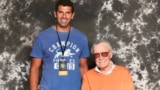 Photo of Spiros Michalakis and Stan Lee