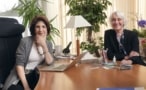 CERN director general Fabiola Gianotti (left) with Ursula Bassler, president of the CERN council