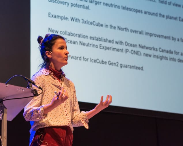 Photo of Elisa Resconi at TEXAS2019 symposium in Portsmouth, UK