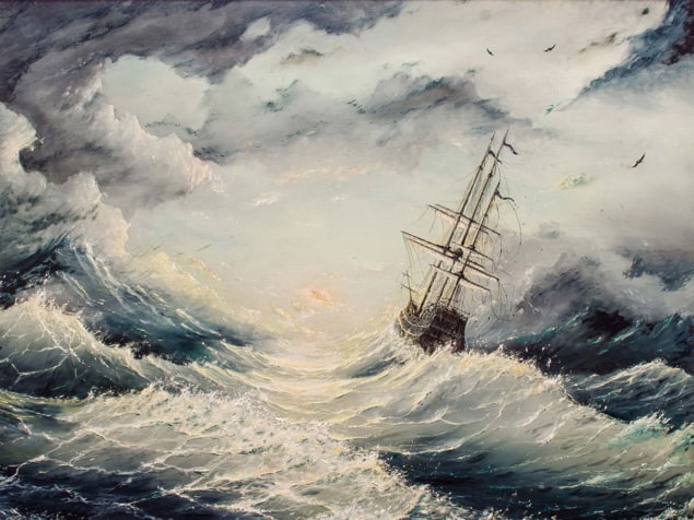 Ship at sea