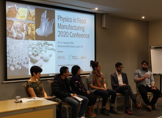 Image of a panel discussion at the Fourth IOP Physics in Food Manufacturing Conference in Leeds, UK