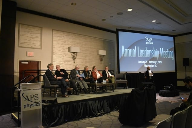 Panel discussion at the American Physical Society annual leadership meeting