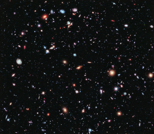 The Hubble eXtreme Deep Field An image showing lots of tiny galaxies, stars and nebulae