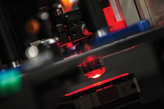 PWOPTICSSep20Interview_microscope Tools that were originally designed to enhance optical microscopy proved key to developing Opsydia's laser-etching system.