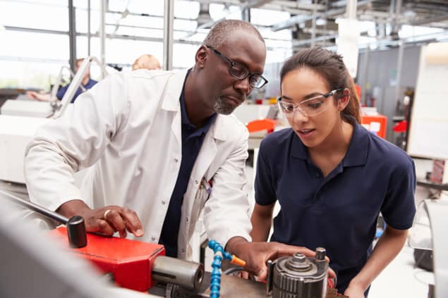 Stock image of engineering apprenticeship