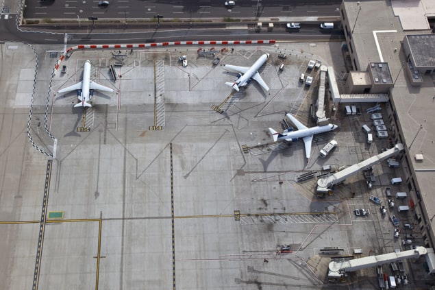 Planes on the tarmac