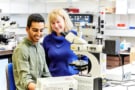 Helen Gleeson with her former PhD student Devesh Mistry