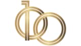 100 logo in gold