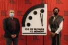 Members of the Bulletin of the Atomic Scientists' science and security board, Robert Rosner and Suzet McKinney, reveal the 2021 setting of the Doomsday Clock at the University of Chicago