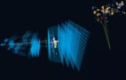 Graphic of the decay of a B0 meson into a K*0 and an electron–positron pair in the LHCb detector