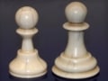 Photo of artificial ivory chess pieces