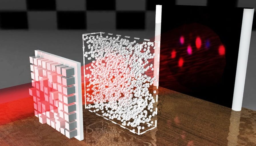 Image: Indestructible light waves travel through opaque material as if it isn't there