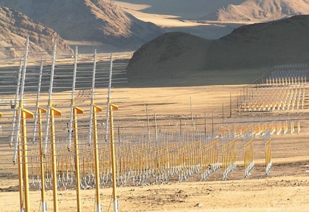 Image of GRAND antennas in China