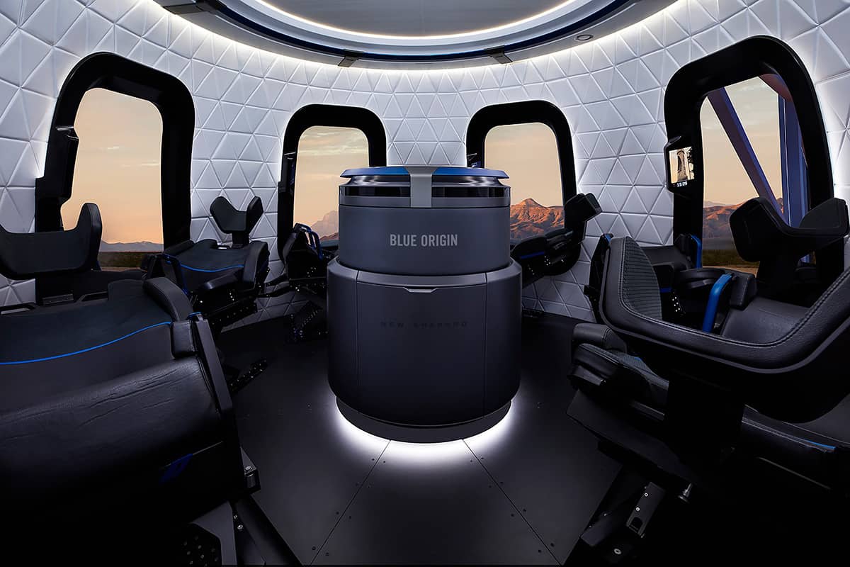 Blue Origin crew capsule interior
