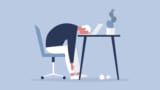ilustração de burnout no trabalho