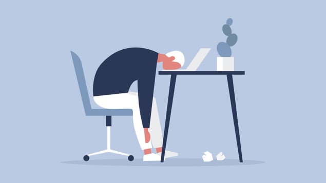 illustration of burnout at work
