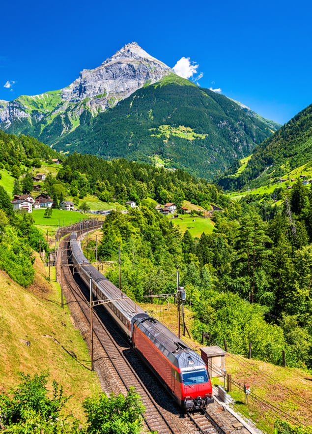 a train in Switzerland