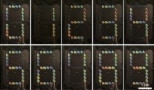 Seven-segment display of elastomer-based pixels