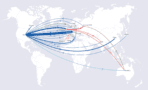 Nobel laureate global migration map