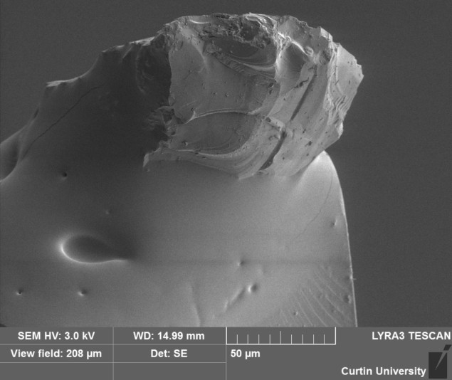 SEM image of Itokawa fragment