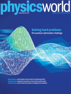 Cover of Physics World February 2022 issue