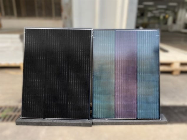 Colourful solar panels