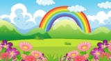 Cartoon rainbow