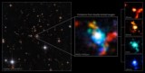 JWST tarafından çekilen yüksek kırmızıya kaymalı bir kuasarın görüntüsü